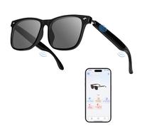 Occhiali intelligenti, Luckits occhiali AI Bluetooth con altoparlante 115 lingue traduttore AI, accenti, traduzione in tempo reale, protezione UV lenti polarizzate occhiali per giochi riunioni viaggi