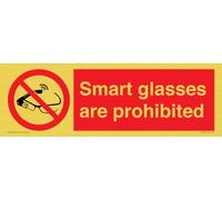 Occhiali intelligenti sono proibiti segno - 300x100mm - L31