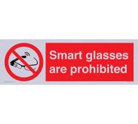 Occhiali intelligenti sono proibiti segno - 450x150mm - L41