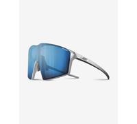 Occhiali Julbo Edge grigio argentato brillante con lenti a specchio Spectron 3 blu