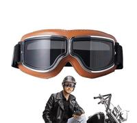 Occhiali Moto - Occhiali da sole alla moda, occhiali da moto vintage Steampunk | Occhiali Airsoft stile pilota per scooter, occhiali da turismo regolabili per piloti di elicotteri e appassionati di