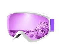 Occhiali Motocross Children's snow goggles Anti-Fog Winter for (8-14) Youth Girls Boys Snow Snowboard(Beige)