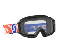 Occhiali motocross per bambini SCOTT Primal Youth neri con plexiglass trasparente