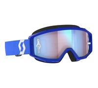 Occhiali motocross SCOTT Primal CH blu-bianco con plexiglass blu cromato