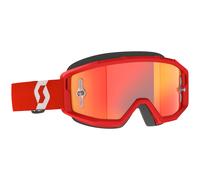 Occhiali motocross SCOTT Primal CH rosso-bianco con plexiglass cromato arancione