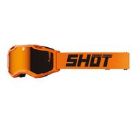 Occhiali motocross Shot Assault 2.0 Arancio pieno con plexiglass iridio
