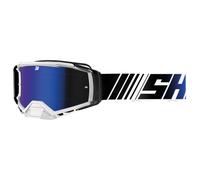 Occhiali motocross Shot Core blu-bianco con plexiglass iridio