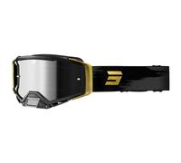 Occhiali motocross Shot Core oro-nero con plexiglass iridio