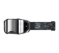 Occhiali motocross Shot Lite Patrol grigio con plexiglass argento iridio