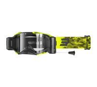 Occhiali motocross Shot Lite Roll-Off Patrol giallo fluo con plexiglass trasparente