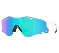 Occhiali oakley cybr zero polished white bianco prizm sapphire cod art oo9512 0239