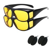 Occhiali penetranti a infrarossi, occhiali Dotmalls Nightglo, occhiali con faro per la guida, occhiali per la visione notturna occhiali da guida notturni antiriflesso occhiali polarizzati (2pcs)