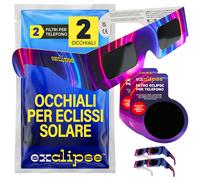 Occhiali per Eclissi Solare Certificati ISO 12312-2 e CE & UKCA Protezione