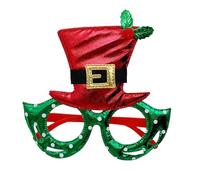 Occhiali per feste in vacanza - Cornice per occhiali per costumi di Natale per feste di Natale - Accessori per le vacanze | Accessorio perfetto per travestimenti, carnevale, regali di Natale o scatole