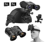 Occhiali per visione notturna, binocolo digitale a infrarossi 3D VR con 2 schede da 32 GB per foto/video 3D, zoom digitale 6X, FOV 40°