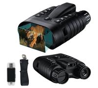 Occhiali per visione notturna con telemetro intelligente AI, binocolo 4K video Full Dark HD visione notturna per caccia, zoom digitale 8X con scheda SD da 32 GB inclusa, ricaricabile USB-C