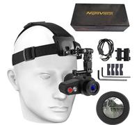 Occhiali per visione notturna Monoculare montato sulla testa, Zoom ottico 7X, IR NVG 850nm, ricaricabile con cursore trasversale, cinghia elastica per la testa, cannocchiale per fucile per visione