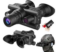 Occhiali per visione notturna, zoom 8X, registrazione video 4K, visibilità 599,8 m, binocolo da caccia a infrarossi con luce tattica, supporto per casco, mani libere per adulti