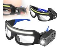 Occhiali Protettivi Antiappannamento A LED A 5 Modalità, Occhiali Di Sicurezza Con Luci, Occhiali Da Lavoro Ricaricabili, Per Lavori Notturni In Laboratorio, Garage, Seminterrato(Blue)