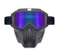 Occhiali Protettivi per Uomo e Donna con Maschera, Modello a Teschio Copertura Integrale Antigraffio, per Motocross Fuoristrada e Sci(Mercury)