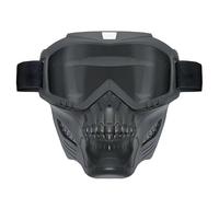 Occhiali Protettivi per Uomo e Donna con Maschera, Modello a Teschio Copertura Integrale Antigraffio, per Motocross Fuoristrada e Sci(Gray)