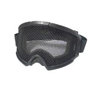 Occhiali Protettivi Tattici per Softair in Rete Metallica, per Softair Paintball Caccia All'Aperto(Black)