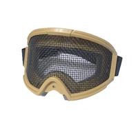 Occhiali Protettivi Tattici per Softair in Rete Metallica, per Softair Paintball Caccia All'Aperto(Brown)