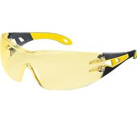 Occhiali Protettivi uvex Pheos | Occhiali di Sicurezza | Colore Ambra | UV 400 | EN 166 170 | Occhiali di Protezione da Lavoro | Lenti Antiappannanti, Antigraffio e Resistenti a Sostanze Chimiche