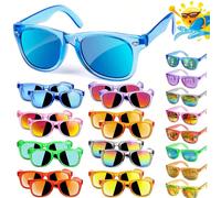 Occhiali quadrati di moda divertenti per feste di bambini, montatura in PC, lenti AC, stile casual, con funzione decorativa, adatti per ragazzi e ragazze per il ritorno a scuola, la cerimonia di laure