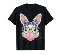 Occhiali Sassy Bunny Face Bandana Leopard Rabbit Happy Easter Maglietta