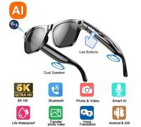 Occhiali Smart AI Fotocamera 800MP Dispositivo Bluetooth 6K HD Video ChatGPT