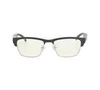 Occhiali Smart Wireless Lenti Anti Luce Blu Cuffie Auricolari Aperte per Chiamate Musicali Controllo GPS per Ciclismo Corsa Shopping TR90 (Modello con montatura in argento)