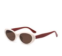 occhiali sole Occhiali da sole ovali Compatible with il ritorno a scuola da donna, alla moda, retrò, con protezione UV380, occhiali da sole alla moda Compatible with uomo accessori moda(Beige)