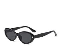 occhiali sole Occhiali da sole ovali Compatible with il ritorno a scuola da donna, alla moda, retrò, con protezione UV380, occhiali da sole alla moda Compatible with uomo accessori moda(Svart)