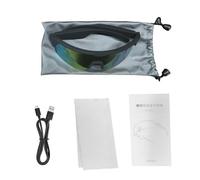 Occhiali Sportivi Intelligenti da Esterno Auricolari Musicali Wireless Occhiali per Ciclismo Protezione UV Telaio Flessibile, Tipo C Ricaricabile (multicolore)