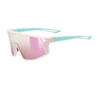 Occhiali Uvex Skyrise blu con lente specchiata rosa bambini