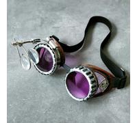 Occhiali Steampunk unisex Puntelli Lenti colorate Costume punk gotico Occhiali