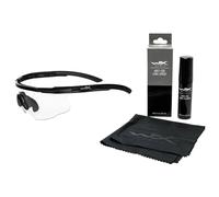Occhiali tattici Wiley X Saber Advanced - Clear Matte Black + Kit antiappannamento - set