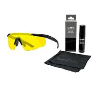 Occhiali tattici Wiley X Saber Advanced - Giallo/Matte Black + Kit Anti-Fog Cleaner - set