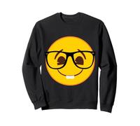 Occhiali Ufficiali Emoji Nerd Giallo Smile Face Felpa