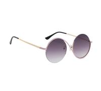 Occhiali ultra leggeri, occhiali protettivi UV | Occhiali da sole a metà telaio in metallo da uomo | Occhiali retrò semi-mondi alla moda per le uscite quotidiane, vacanze alla pla, Cornice in oro rosa