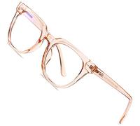 Occhiali unisex con lenti trasparenti per ridurre l'affaticamento degli occhi digitali, 2305-marrone, M