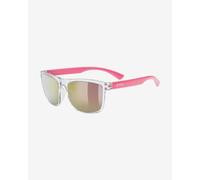 Occhiali Uvex Rookie rosa con lente a specchio grigio rosa