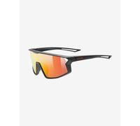Occhiali Uvex Skyrise nero con lente specchiata arancione rosso bambini