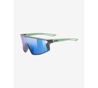 Occhiali Uvex Skyrise verde con lente a specchio blu chiaro bambini