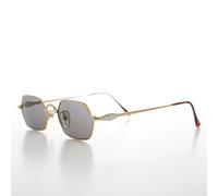 Occhiali Vintage Oro Esagonali Di Qualità Ottica Con Accenti Argento - Tempe