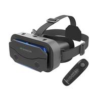 Occhiali VR 3D, virtuali e convenienti per tutti gli smartphone, Samsung, Android, angolo di visione 90-100°, girevole a 360°, con controller (nero)