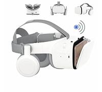 Occhiali VR Bluetooth Cuffie VR per iPhone/telefono Samsung Occhiali 3D per realtà virtuale con telecomando wireless, Occhiali VR per film e giochi compatibili per telefoni Android/iOS (Bianco)