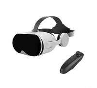 Occhiali VR per smartphone, con campo visivo di 110° e cuffie, cuffie 3D per realtà virtuale per iOS e per smartphone Android (5,5-6,7 pollici), leggeri con controller per giochi e film (nero)