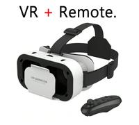 Occhiali Vr Realta' Virtuale 3d Casco Montato Sulla Testa Per Telefoni Cellulari Digitali Per Smartphone Da 4,7-6,0 Pollici Con Telecomando Tagli UnicaPolicloruri di vinile